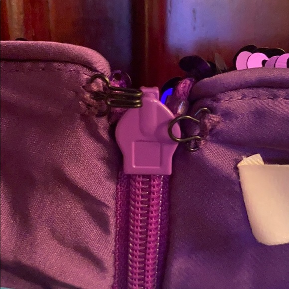 HOUSE OF CB JAMES VIOLET SEQUIN WRAP MINI DRESS - Picture 6 of 7